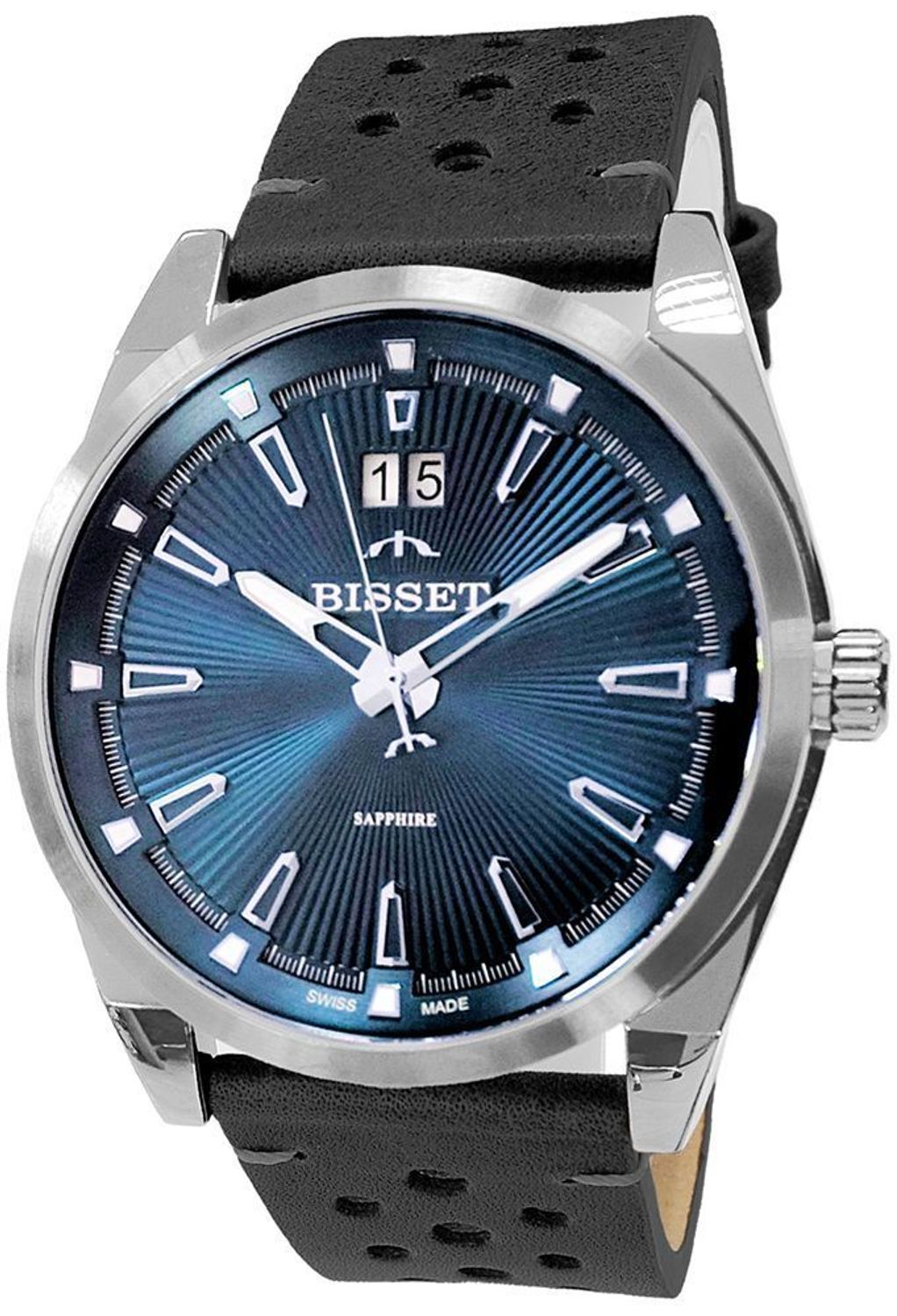 Zegarek męski Bisset srebrno-granatowy BSCF40.jpg